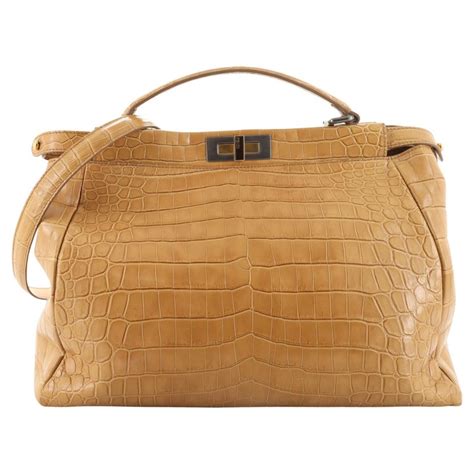 fendi selleria large peekaboo|fendi peekaboo crocodile.